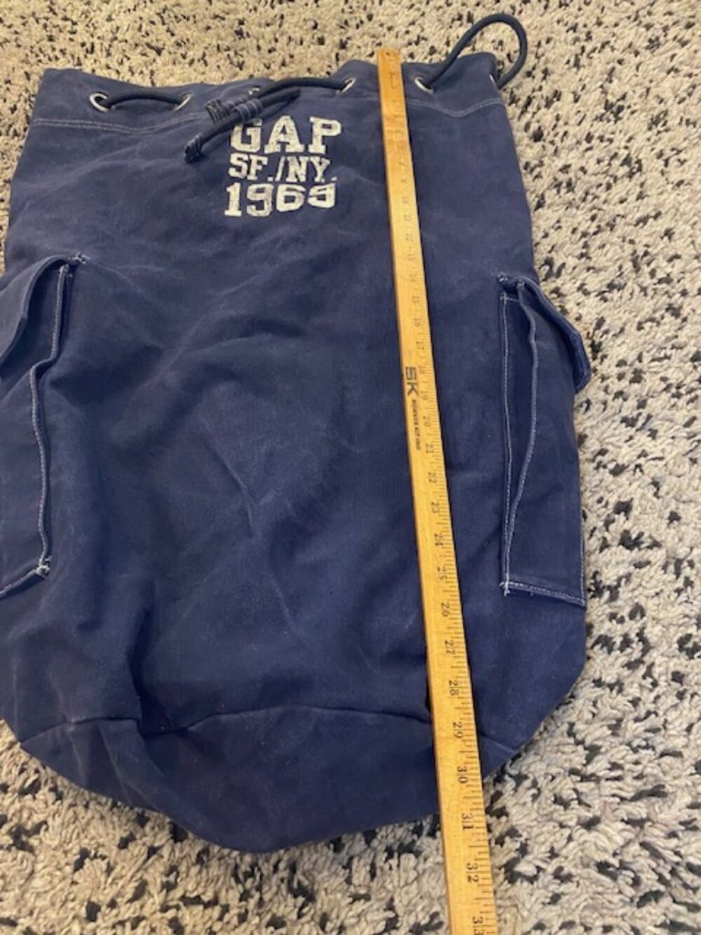 Vintage GAP Cotton Duffle bag Laundry College Blue Travel - Picture 11 of 12